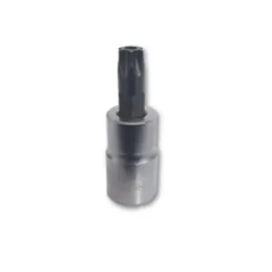 VIM Tools TR45 Tamper Proof TORX Gun Metal Gray Bit, Satin Chrome 3/8 Inch Square Drive Bit Holder
