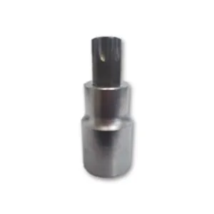 VIM Tools T55 TORX, Gun Metal Gray Bit, Satin Chrome 1/2 Inch Square Drive Bit Holder