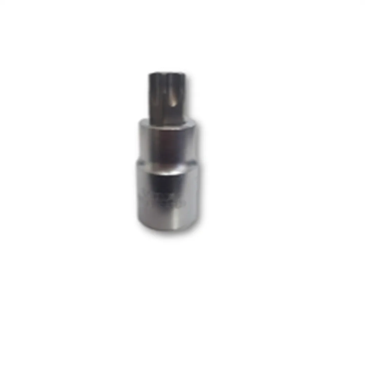 VIM Tools T60 TORX, Gun Metal Gray Bit, Satin Chrome 1/2 Inch Square Drive Bit Holder