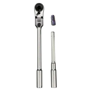 VIM Tools 3 Piece 1/4 Inch Mini Flex Bit/Socket Ratchet And T-Handle