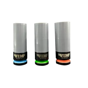 VIM Tools 3 Piece Rapid Load Lug Nut Socket Set - 1/2 Inch Drive (17, 19, 21 mm)