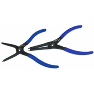 VIM Tools Snap Ring Pliers Set, 7 Inch OAL, 1.8M (.071) Hardened Tips