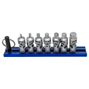VIM Tools Universal Joint Stubby Metric Hex Driver Set, 7 Piece 3 mm Thru 10 mm