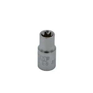 VIM Tools E8 TORX Socket, 1/4 Inch Square Drive, Satin Chrome