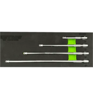 VIM Tools 4 Piece 1/4 Inch Drive Wobble Extension Set