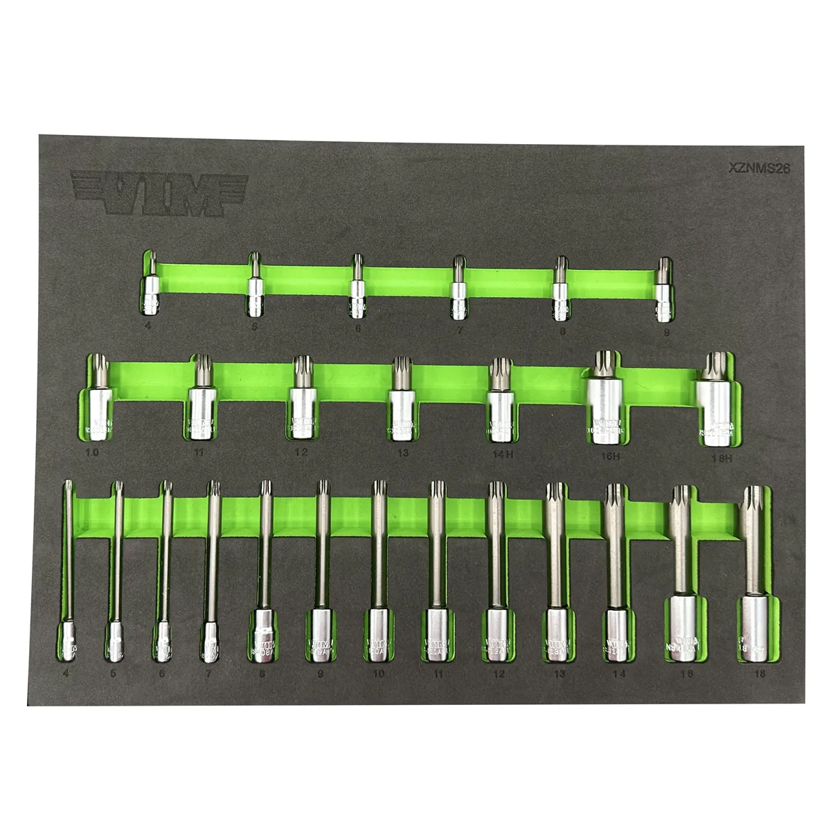 VIM Tools 26 Piece Master XZN Master Driver Set - S2 Steel