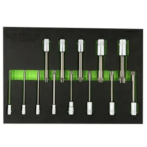 VIM Tools 13 Piece 4 Inch OAL. XZN Triple Square Driver Set - S2 Steel