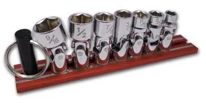 7 Pc Flex SAE Socket Set 1/4"