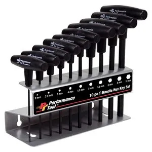 Wilmar Corp. / Performance Tool 10 Piece Metric T-Handle Hex Key