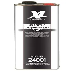 Excel Auto Body Products High Solids Acrylic Lacquer Primer-Black-GL