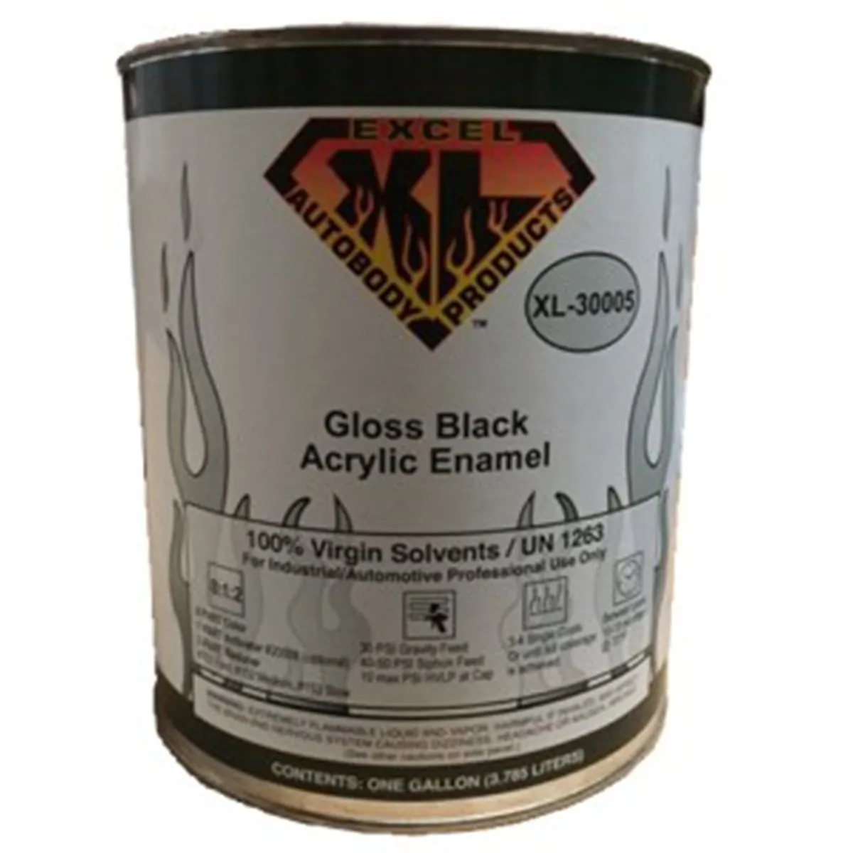 Excel Auto Body Products BLACK ACRYLIC ENAMEL GA.