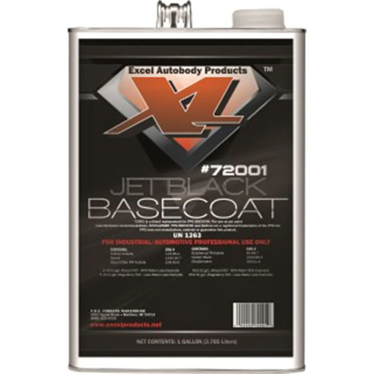 Excel Auto Body Products JET BLACK BASECOAT GA