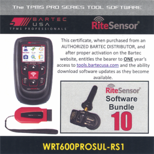 Bartec USA 1 Year Software License for the Tech600PRO w/ 10 RITE-SENSORS