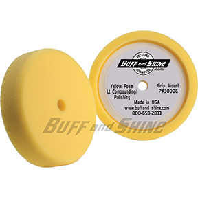 8" x 2" Recessed back yellow foam grip pad "Polishing pad"