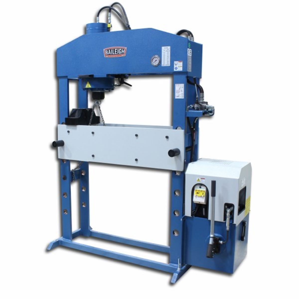 Baileigh 220V 3 Phase 66 Ton Hydraulic H-Frame Press 9.84 Inch Stroke