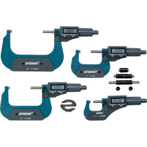 4 pc Electronic Digital Micrometer Set 0 - 4"