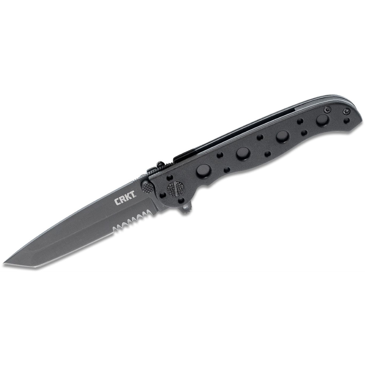 CRKT (Columbia River Knife) M16-10KZ 1.4116 EDP Triple Point Serrationswith Blade Folding Knife with Liner Lock Glass-Reinforced Nylon Handle - Black