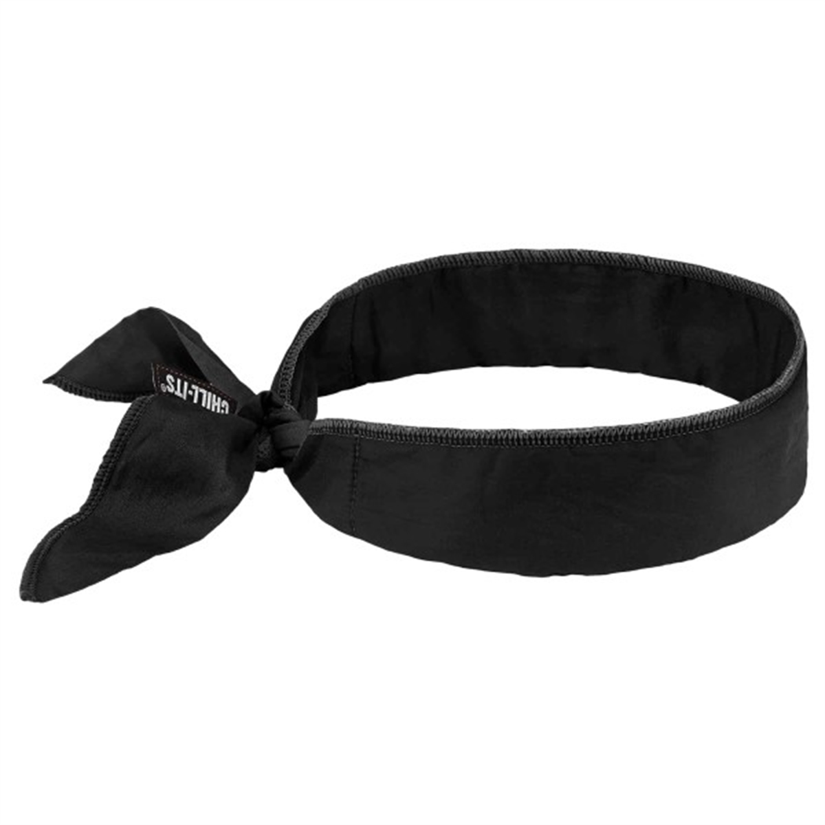 Ergodyne 6702 Black Evap. Cooling Bandana - Embedded Polymers - Tie