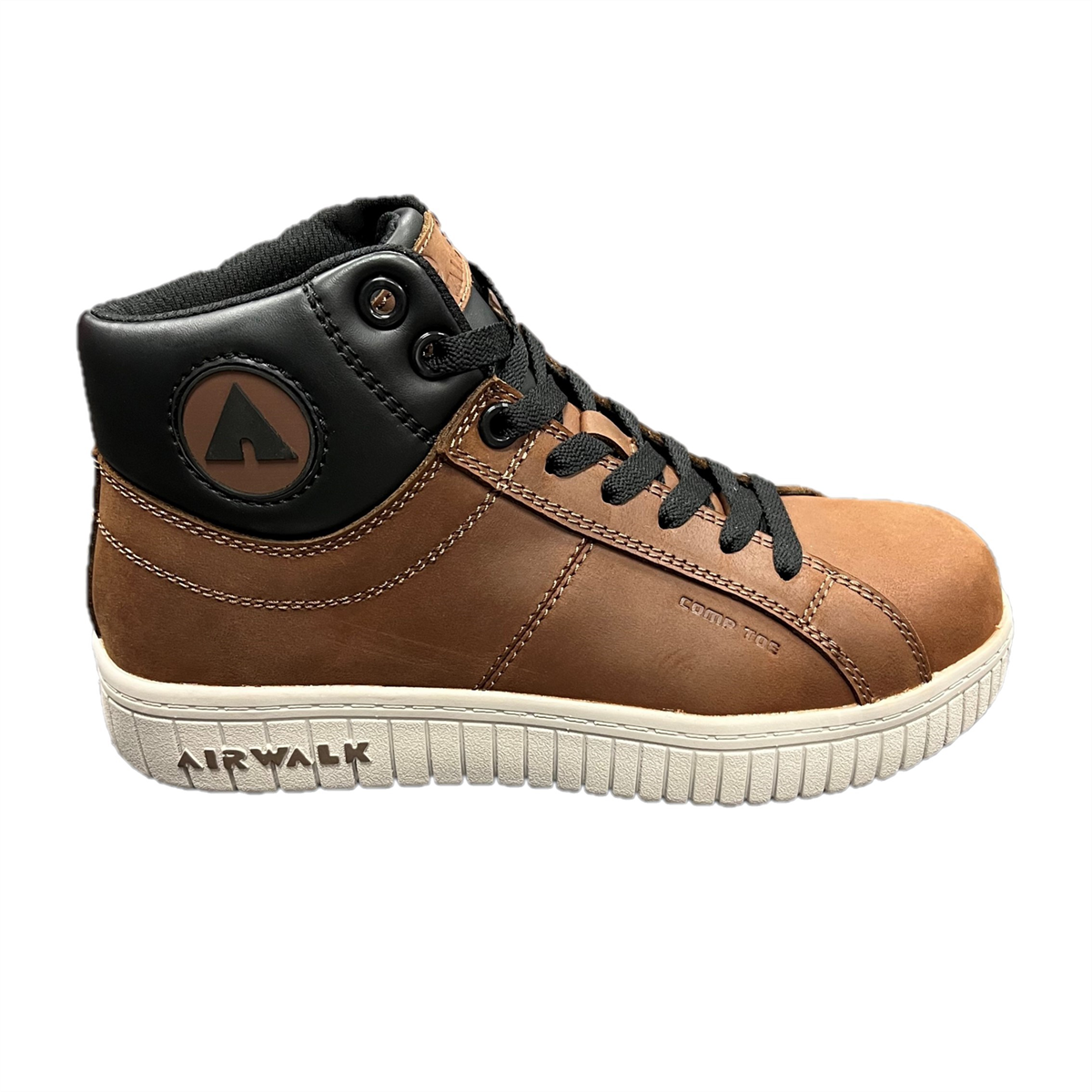 AIRWALK DEUCE Mid SD10 - Women's Mid Top Shoe - SD10|CT|SR - Black/Brown/Dark Gray - Size: 10 - E - (Wide)