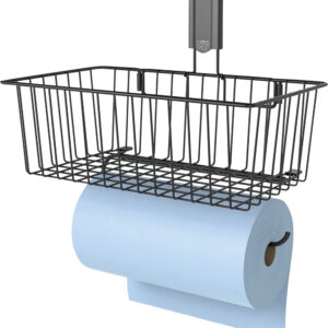 14" Magnetic Towel Holder Basket Black - 35lb Cap