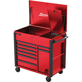 44" RSPRO 8-DRAWER POWER SERVICE CART-RED