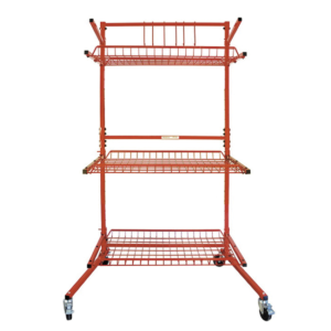 Innovative Tools & Tech SSPC-B Parts Cart B Mobile Storage Rack, 41 to 51 in L x 31 in W x 73 in H, Powder-Coat