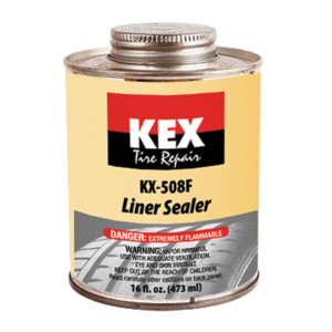 KEX Tire Repair Liner Sealer, Flammable, 16 oz. Brush Top Can 10 count