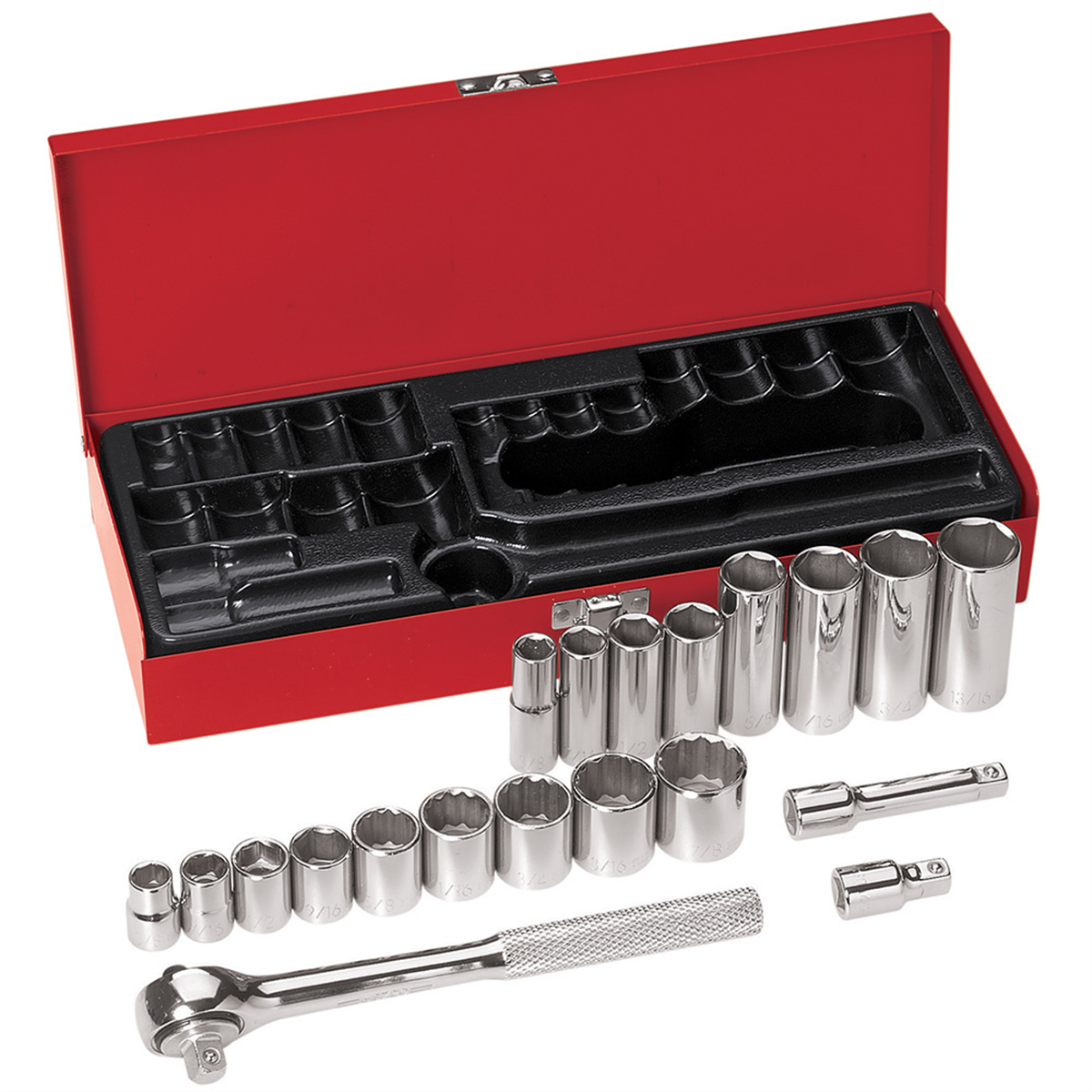 Klein Tools 3/8-Inch Drive Socket Wrench Set, 20-Piece