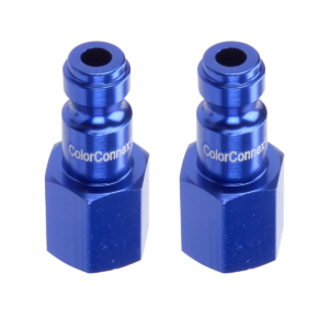 Legacy Manufacturing ColorConnex Plug, Type C, 1/4" Body, 1/4" FNPT, Blue, 2-Pack