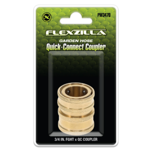Flexzilla Quick-Connect Coupler, 3/4" FGHT x QuickConnect Coupler, Brass