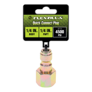 Flexzilla Quick-Connect Plug, 1/4" Body x 1/4" FNPT, Steel