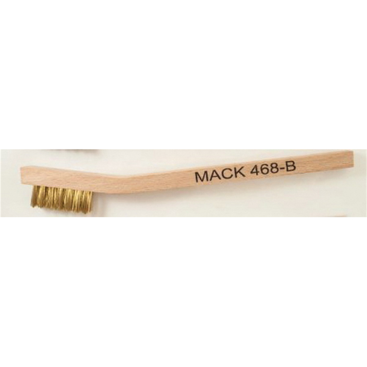 Mack Brushes 468/B 468 Series Welder Mini Scratch Brush, 7-3/4 in OAL, Brass, Wood Handle