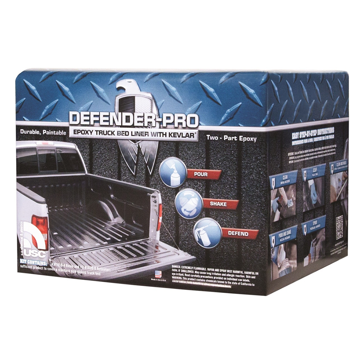 Morton Paint DOMINATOR DEFENDER-PRO 1800-2PROMO Promo Truck Bed Liner Kit, Black, 1:1 Mixing