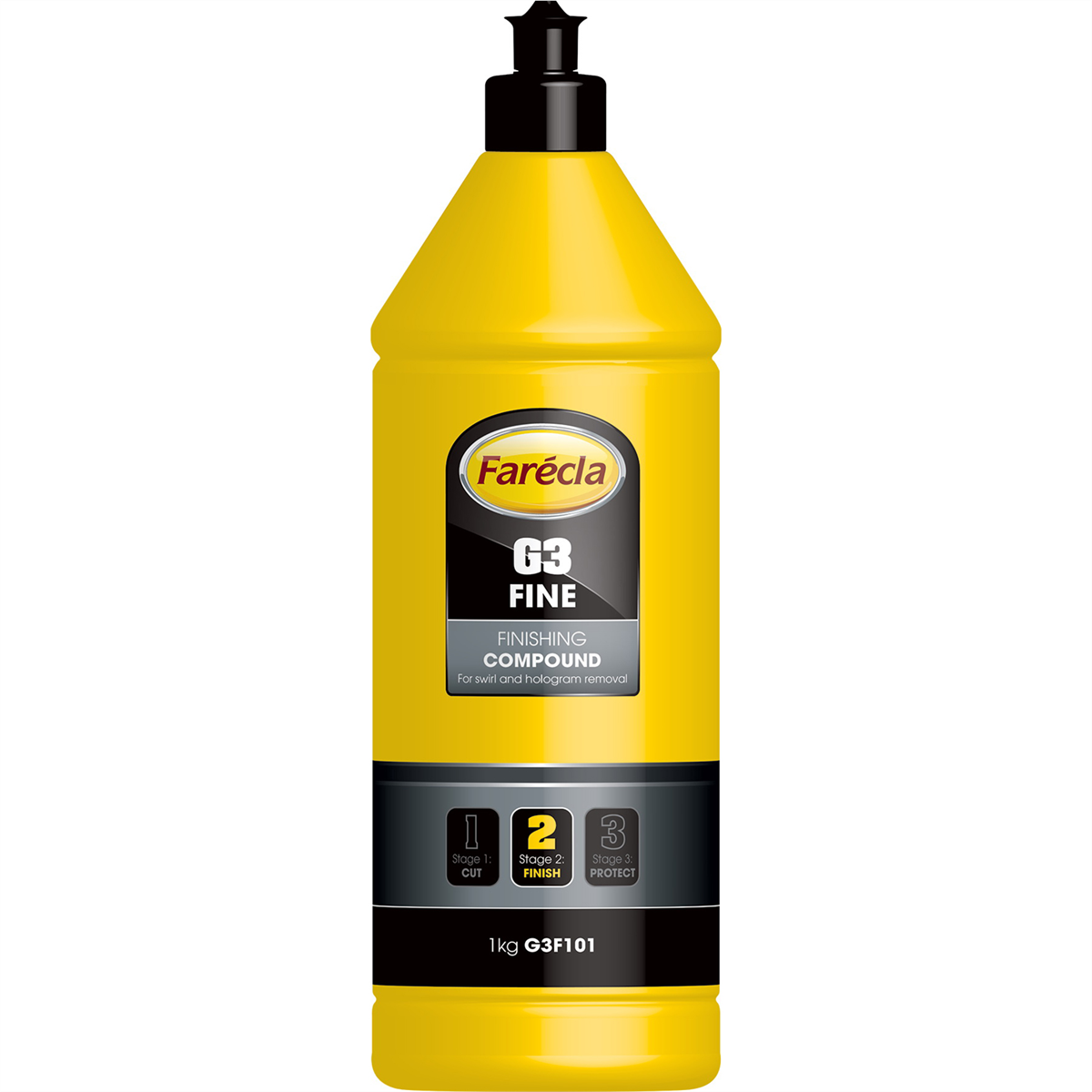 inc G3F101 G3 Series Fine Finishing Compound, 1 kg Bottle, White, Liquid