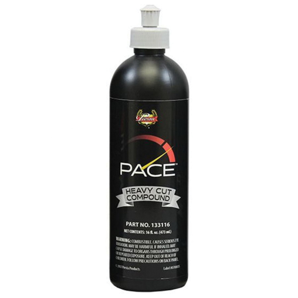 Presta PACE 133116 Heavy Cut Compound, 16 oz Bottle, Gray