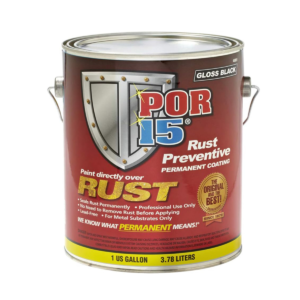 POR-15 INC 45001 High Performance Rust Preventive Coating, 1 gal Can, Gloss Black, 250 to 450 sq-ft/gal Coverage