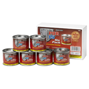 POR-15 INC 45006 High Performance Rust Preventive Coating, 4 oz Can, 6/pk, Gloss Black, 250 to 450 sq-ft/gal Coverage