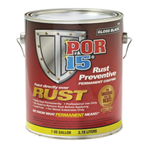 POR-15 INC 45401 High Performance Rust Preventive Permanent Coating, 1 gal, Semi-Gloss Black, 384 sq-ft Coverage