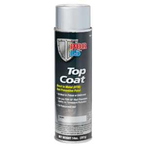 POR-15 INC 46018 Top Coat DTM Paint, 15 oz Aerosol Can, Silver, Liquid, 30 to 60 min Curing