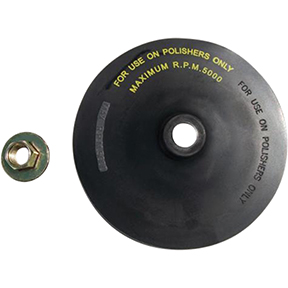 7" Rubber Backing Pad with Hex Spindle Nut