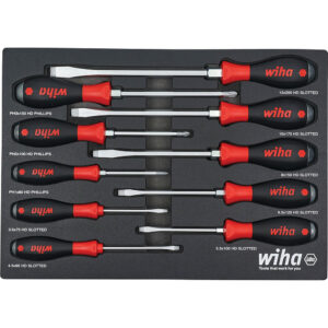 10 Piece SoftFinish XHeavy Duty Cushion Grip Screwdriver Tray Set